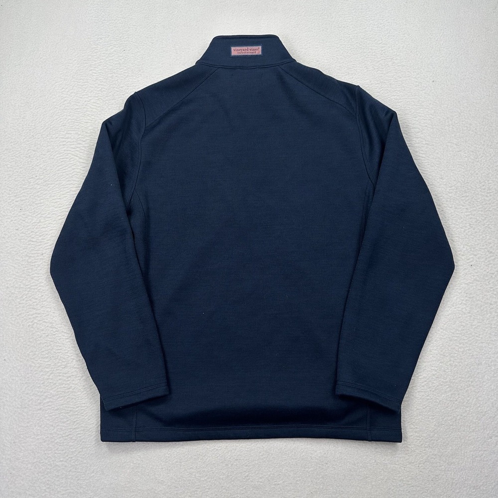 Vineyard Vine Shep & Ian Men's 1/4 Zip Pullover Sweatshirt Size Medium Blue - Picture 2 of 10